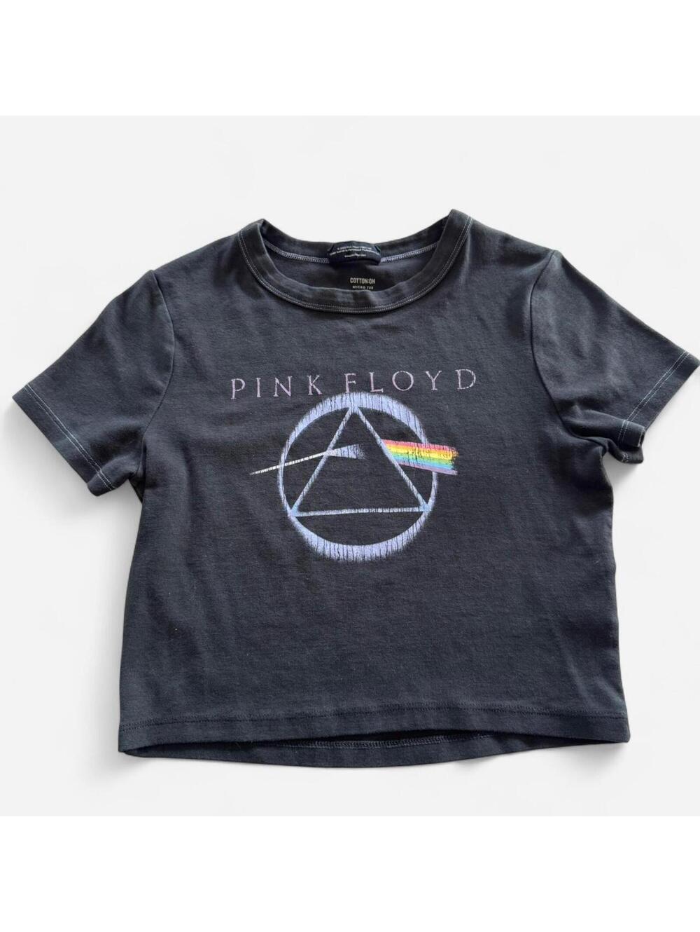Pink Floyd Cotton On Baby Cropped Graphic Tee, Size XS, EUC